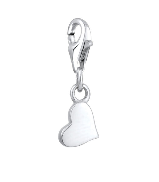 Amulette Charm Femme Pendentif Coeur Simple En Argent 925 Sterling