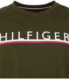 Tommy Hilfiger T-shirt Big and Tall Logo Bandes Vert Olive image number 1