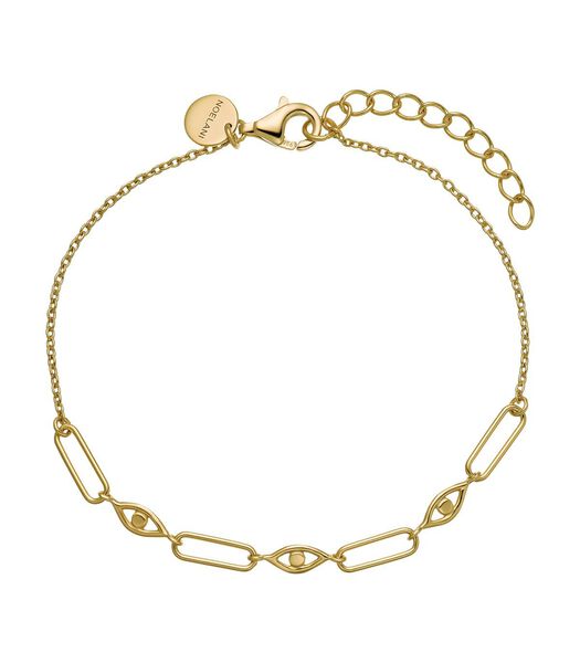 Bracelet pour dames, argent 925 plaqué or | oeil