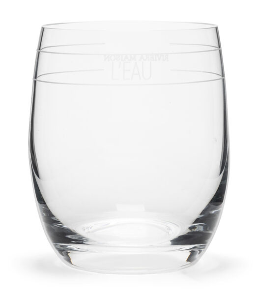 RM L'eau Waterglas Transparant - drinkglas rond met tekst