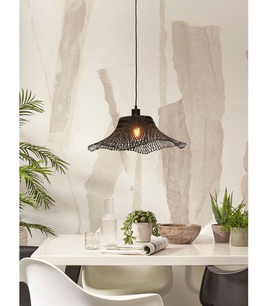 Hanglamp Ibiza - Bamboe Zwart - 50x50x15cm