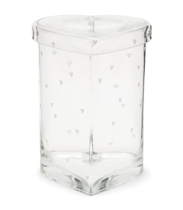 Voorraadpotten Glas Met Deksel - Happy Heart Storage Jar L - Transparant - 1 Stuks image number 0