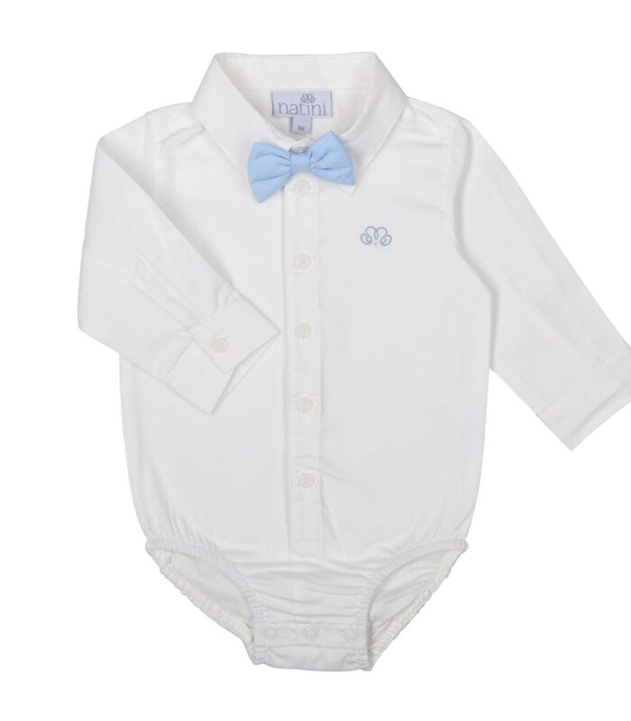 Bodyshirt Pierrot Bow Offwhite-Blue image number 0