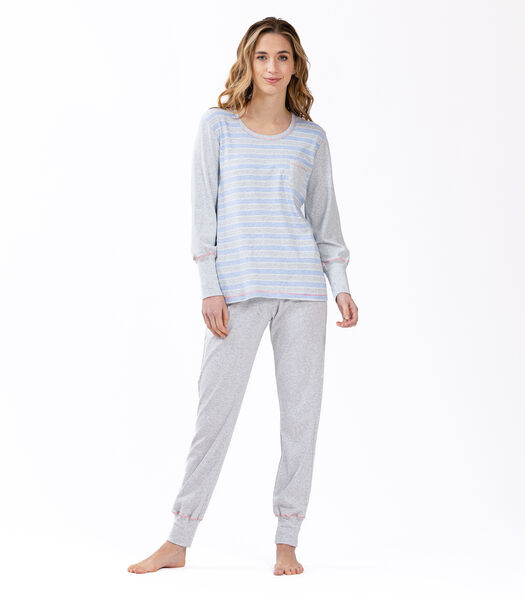 Pyjama en coton rayures HYGGE 602