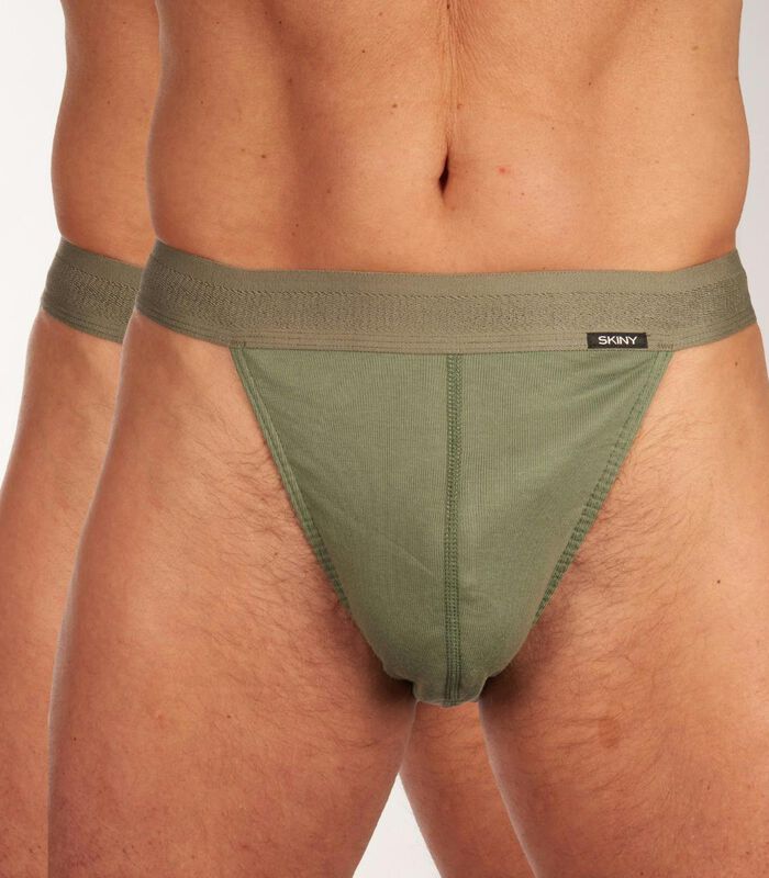 Slip 2 pack Every Day In Cotton Retro Tanga Briefs image number 0