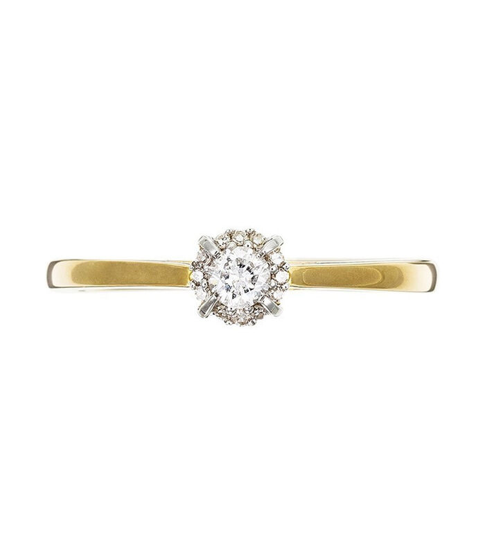 Ring 'Amoureuse' geelgoud en diamanten image number 4