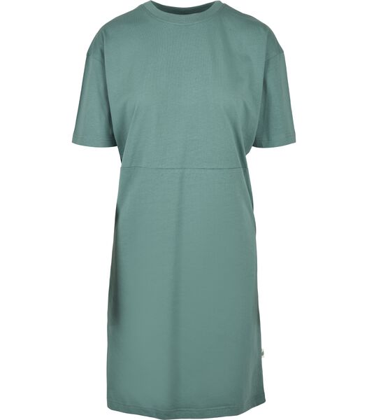 Dames-T-shirt jurk organic oversized slit