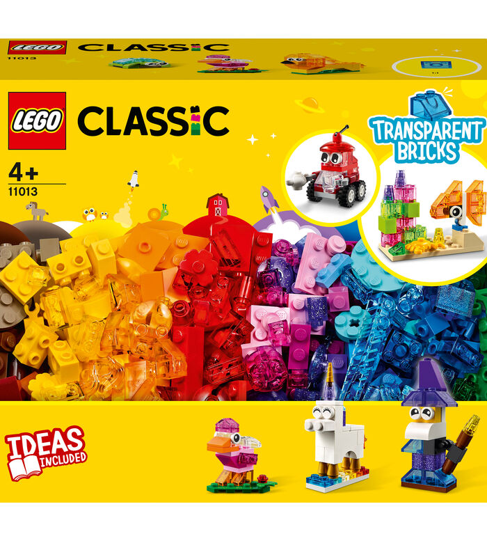 LEGO Classic 11013 Briques Transparentes CrÃ©atives Set Animaux image number 0