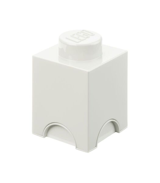 Boîte rangement Lego blanc 12,5 x 12,5 x 18 cm