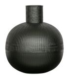 Vase avec des lignes verticales - Fer - Noir - 35x30x30 cm - Pixie image number 1