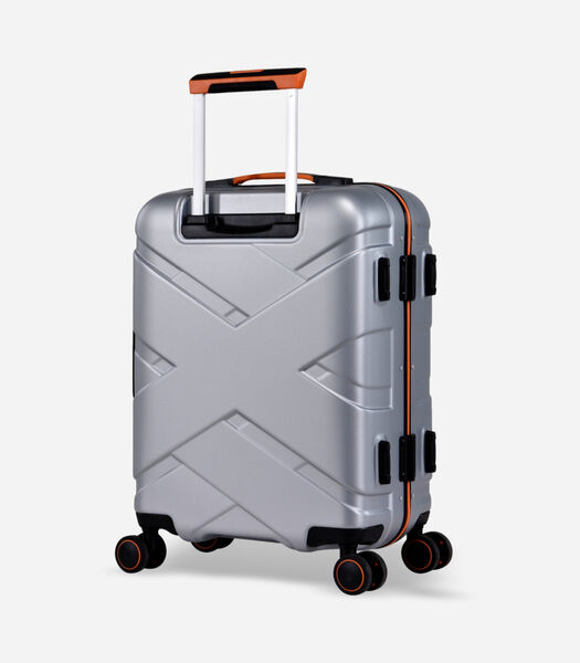 Crossover Handbagage Koffer 4 Wielen Zilver