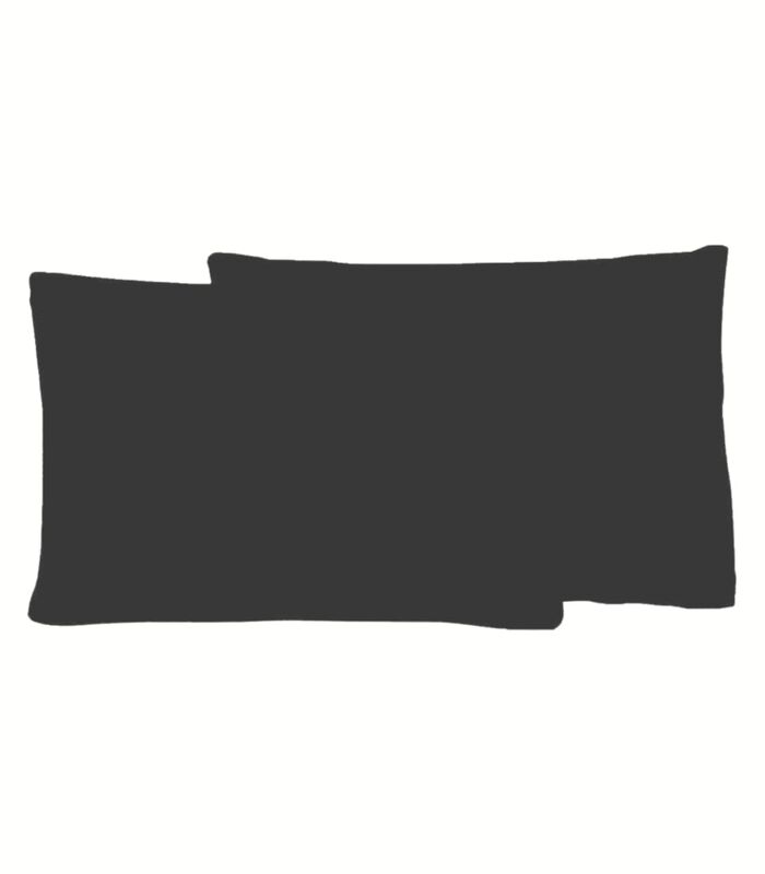 Kussensloop zwart katoen set van 2 image number 1