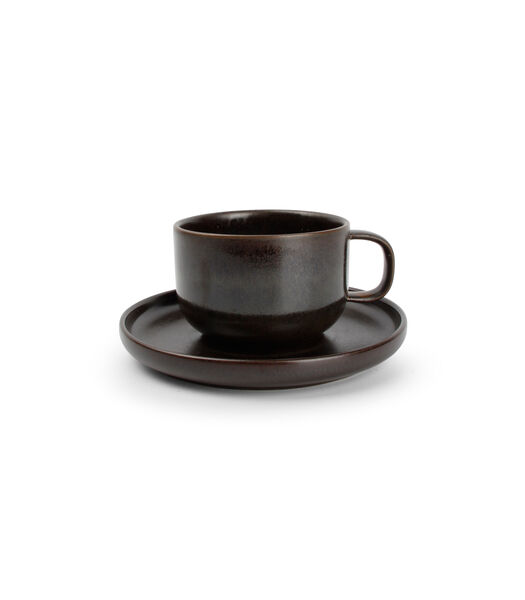 Tasse 24cl et soucoupe chocolate Tabo - (x4)