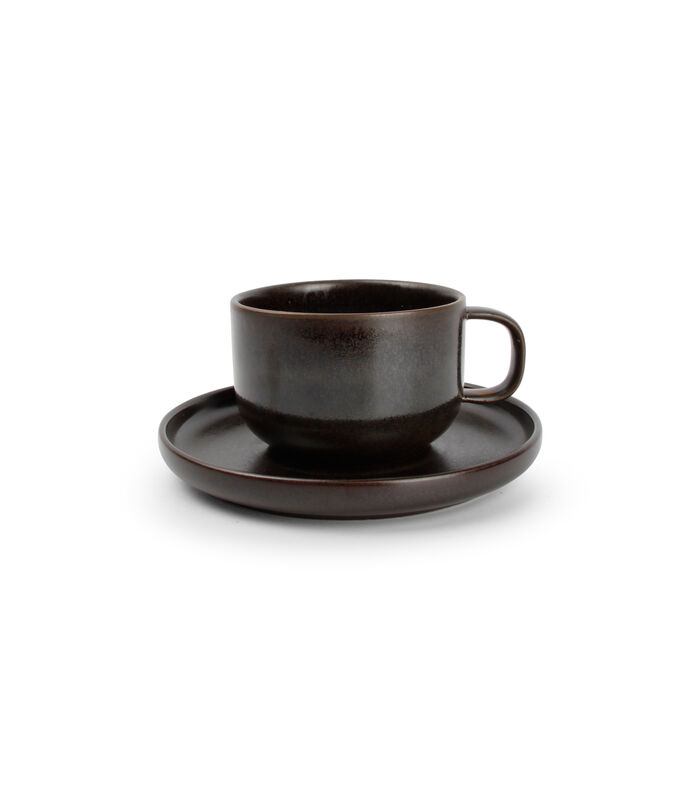 Tasse 24cl et soucoupe chocolate Tabo - (x4) image number 0