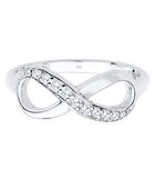Ring Dames Infinity Symbool Oneindigheid Trend Met Zirkonia Kristallen In 925 Sterling Zilver image number 1
