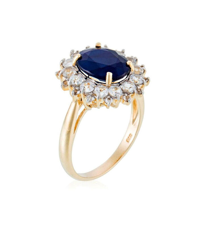 Ring 'Soleil Bleu' geelgoud image number 0