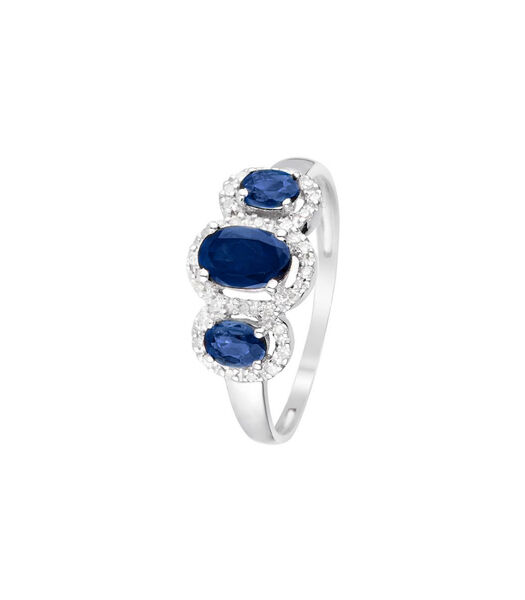 Ring "Amazonia Sapphire" Wit Goud en Diamanten