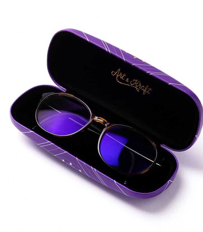 Boîte à lunettes violette - Lunes image number 2