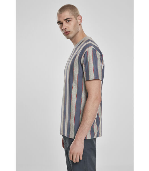 T-shirt printed oversized bold stripe