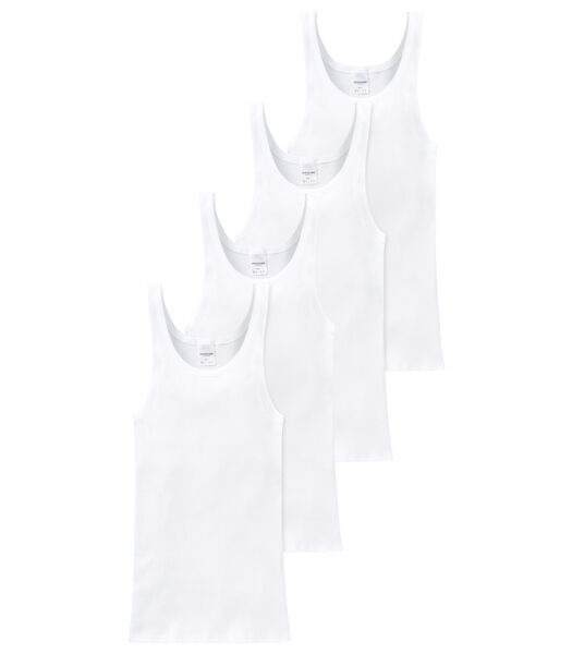 4 pack Cotton Essentials dubbelrib - onderhemd