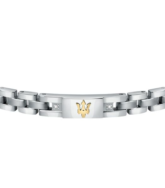 Bracelet en Acier, PVD or, diamants JEWELS