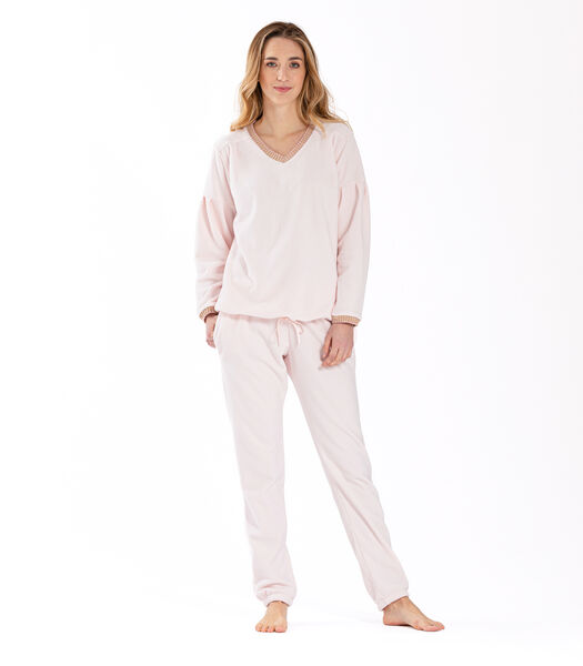 COMFY 602 pyjama van microfleece van palissanderhout