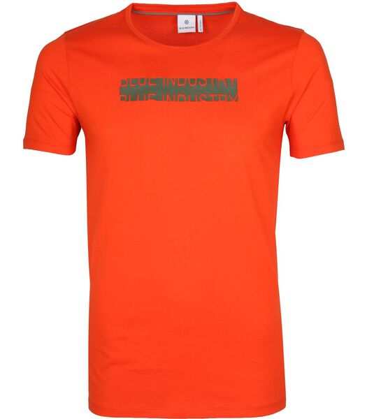 Blue Industry T-Shirt Logo Oranje