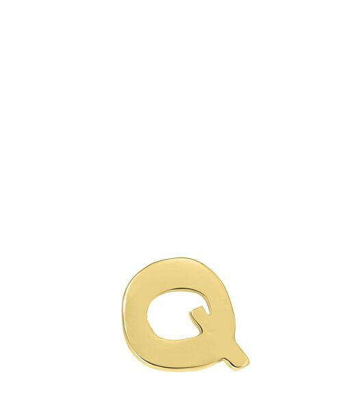 Oorbellen 'Alfabet Q' 14 Karaat Goud - goudkleurig