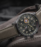 Japans quartz chronograaf horloge voor heren - Lederen band - Datum - Hawker Hurricane image number 2