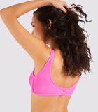Roze beha-bikinitopje met kreukeffect Justin Scrunchy image number 1