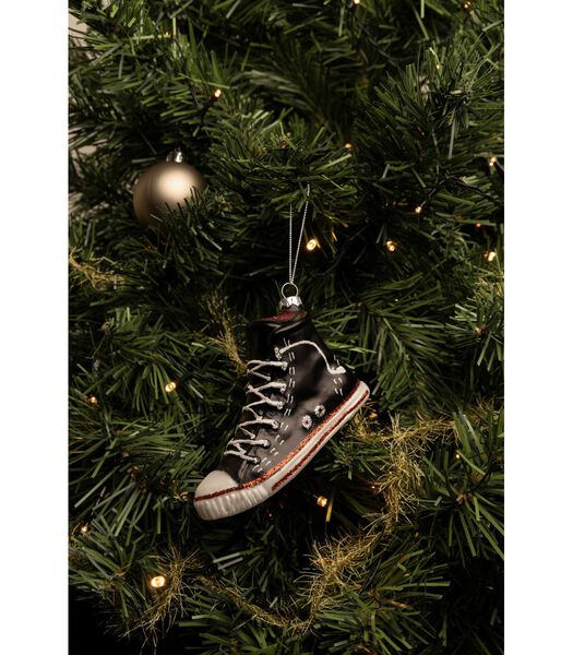 Boule de Noël  Sneaker Noir 11 cm