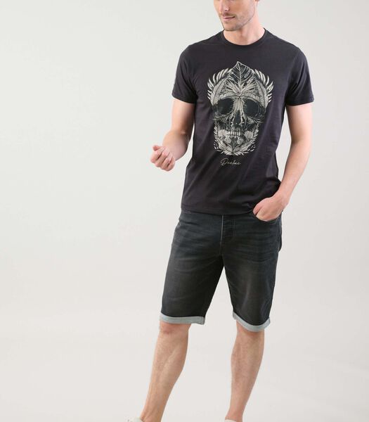 SULTAN - T-shirt homme avec motif floral tête de mort