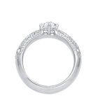 Ring Dames Verlovingsring Met Kristallen Van 925 Sterling Zilver image number 2