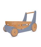 2-in-1 houten opbergkar & loopwagen - Slate Blue image number 0