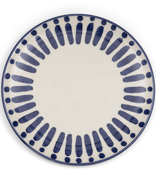 Menton - assiette petit déjeuner bleu assiette 21 cm