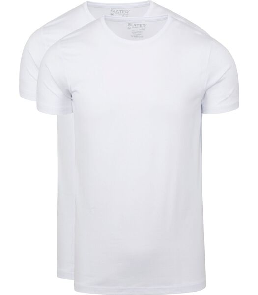 Slater T-shirts 10+10 Col O Lot de 2 Blanc