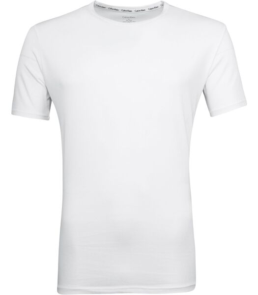 T-Shirt O-Neck Wit 2-pack
