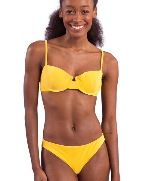 Bas de maillot de bain Fixe / Taille basse Malibu-Yellow Essential-Comfy UPF 50+