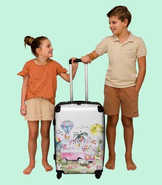 Ruimbagage koffer met 4 wielen en TSA slot (Eenhoorn - Ballerina - Dieren - Roze - Meisjes)