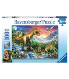 puzzel Bij de dinosaurussen - 100 stukjes image number 2