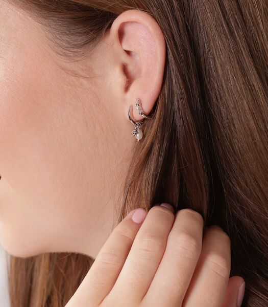 Femmes - Boucle d'oreille avec placage - Perle