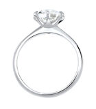 Ring Dames Verlovingsring Met Kristallen In 925 Sterling Zilver image number 2