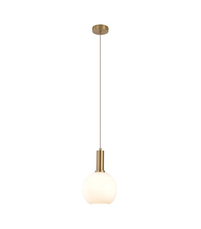 Faberge - Hanglamp - rond - wit - glas - koper - 1 lichtpunt image number 2