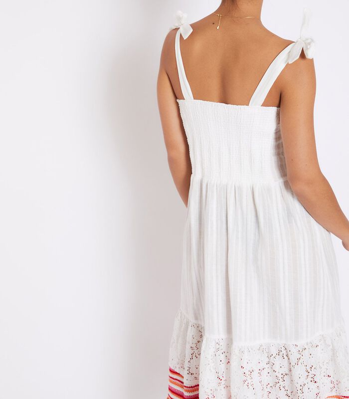 LOU MAZUNTE lange witte jurk image number 3