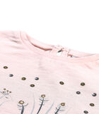 Roze T-shirt met korte mouwen en lovertjes image number 4