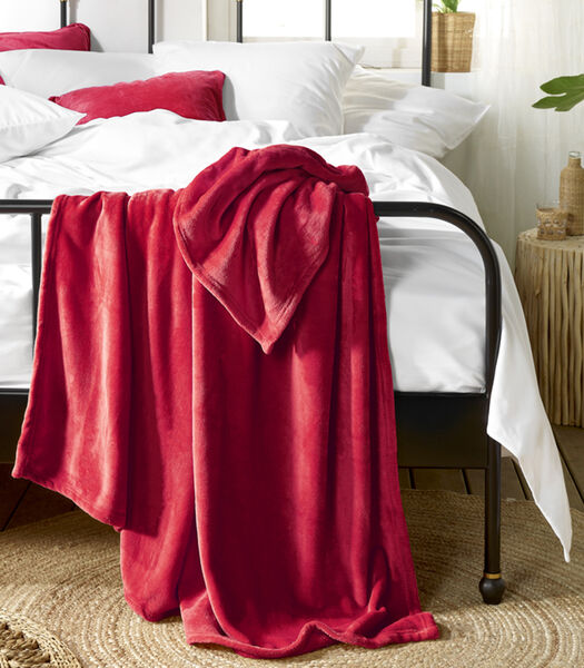 Fleece deken Snuggly Ruby Red - 150 x 200 cm - Rood
