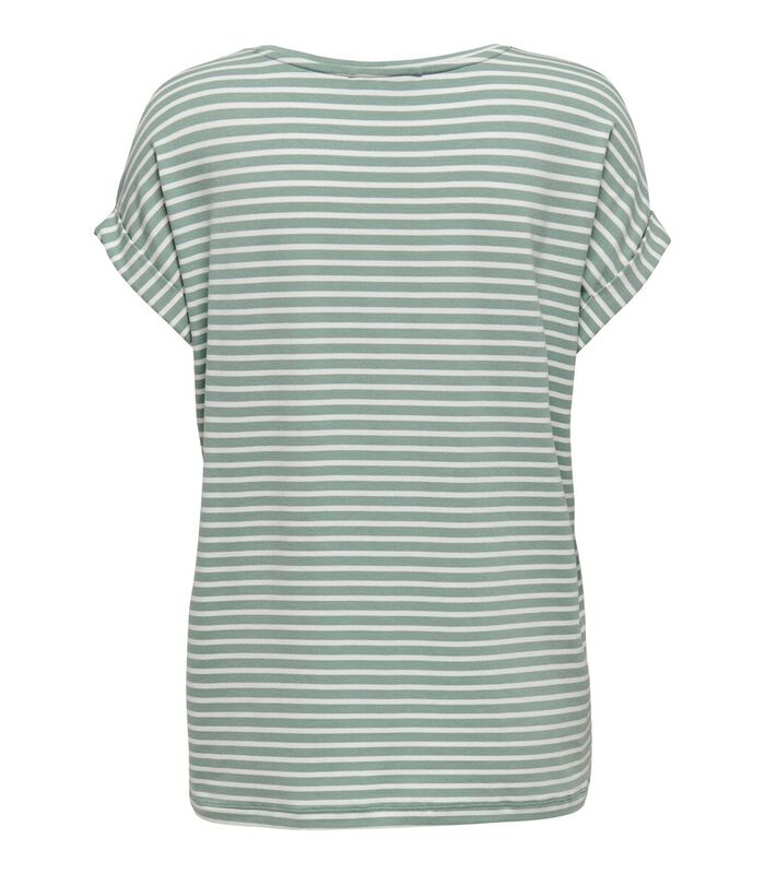 T-shirt femme Moster stripe col rond image number 2