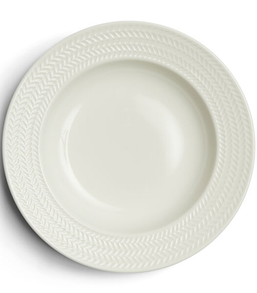Assiette creuse, assiette à salade - Bellecôte - Blanc - 1 pièce - Porcelaine