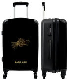 Handbagage Koffer met 4 wielen en TSA slot (Kaarten - Stadskaart - Goud - Bangkok) image number 0