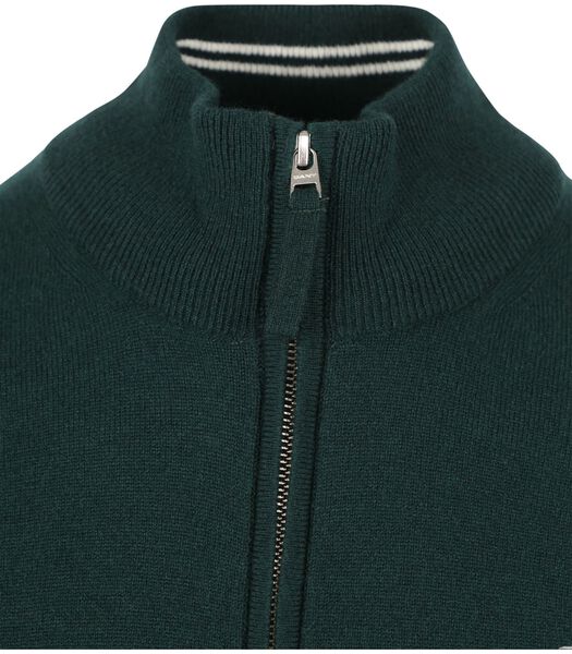 Gant Halfzip Wool Sweater Logo Green